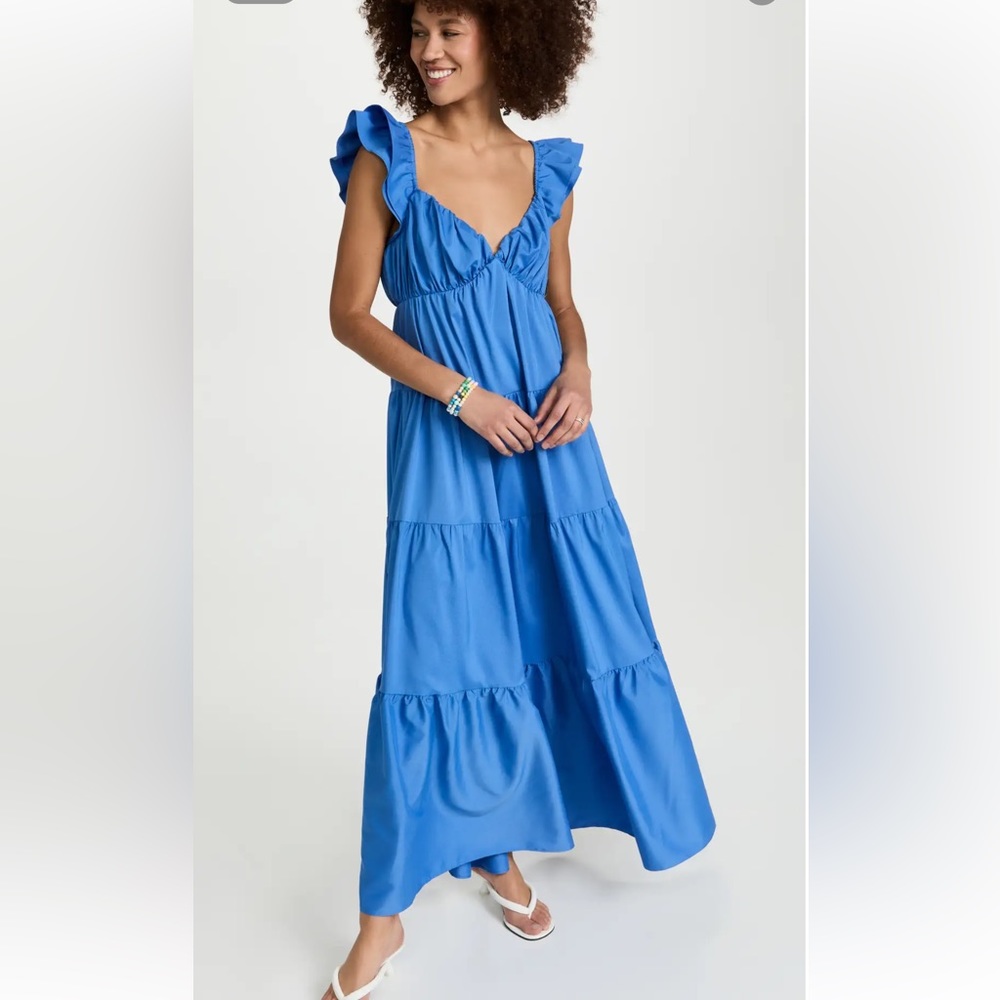 English Factory Ruffle Sleeve Maxi Dress